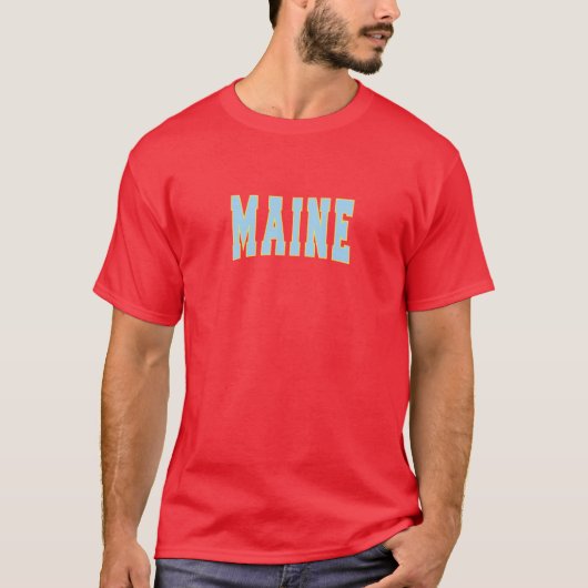 T-shirt Vintage Stencil Maine State (Devant)
