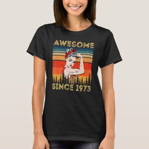 T-shirt Vintage stupéfiant depuis 1973 Femme léopard anniv