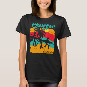 T-shirt Vintage Sunset Beach Surf Pfeiffer California S