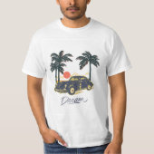 T-shirt Vintage Sunset Dream - Classic Car Tropicat (Devant)
