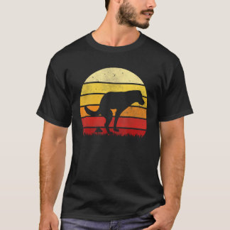 T-shirt Vintage Sunset Labrador Retro Dog Pooping Old Scho