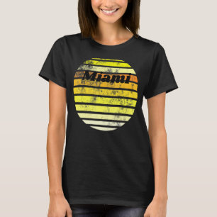 T-shirt Vintage Sunset Miamii Basic Graphic Classic