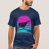 T-shirt Vintage Sunset Okapi (Devant)