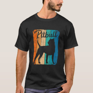 T-shirt Vintage Sunset Pitbull Dog Pet Dog Owner