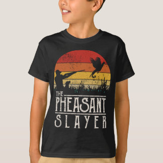 T-shirt Vintage Sunset Retro Style Pheasant Chasse Pheasa
