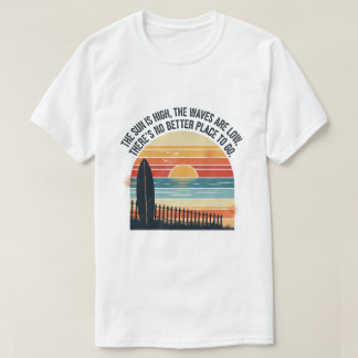 T-shirt Vintage Sunset Surf Beach Art