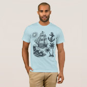 T-shirt vintage Sunset Wave (Devant entier)