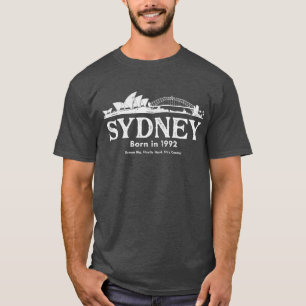 T-shirt Vintage Sydney   Australie Anniversaire Né en 1992