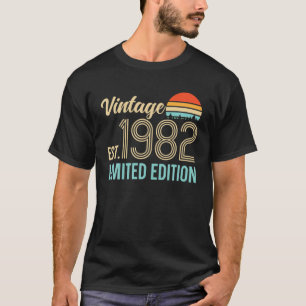 T-shirt Vintage T S Établi En 1982 Édition Limitée