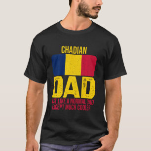 T-shirt Vintage Tchadien Papa Tchad Drapeau Conception Pou