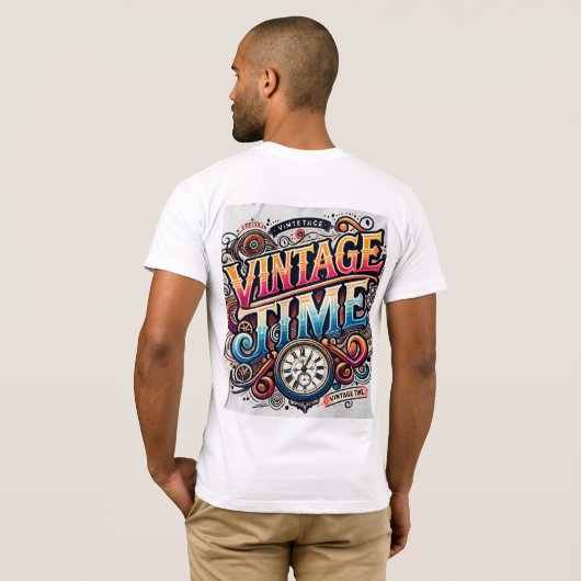 T-shirt Vintage time (Dos entier)