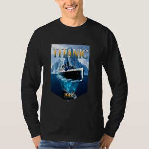 T-shirt Vintage Titanic 1912 RMS Cruise Ship Voyage Hommes