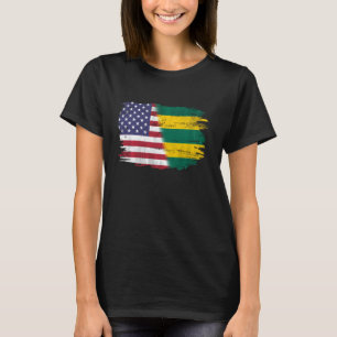 T-shirt Vintage Togo Et Américain Avec Drapeau Pour Togola