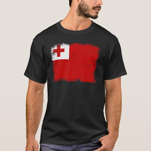 T-shirt Vintage Tonga Flag Tongan Independence Day (Devant)