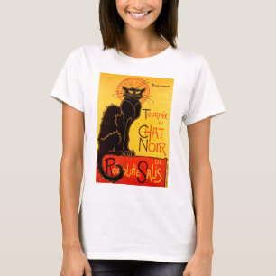 T-shirt Vintage Tournee de Conversation Noir Chat Noir
