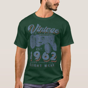 T-shirt Vintage tracteur agricole établi 1962 60e naissanc