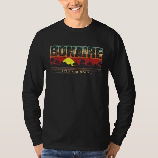 T-shirt Vintage Tropical Bonaire (Devant)
