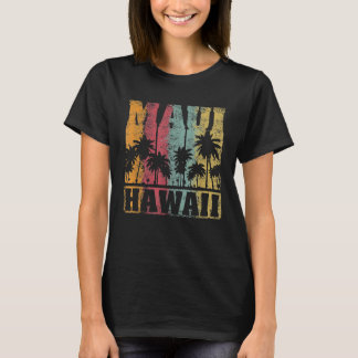 T-shirt Vintage Tropical Rétro Maui Hawaii T Shirt Maui H