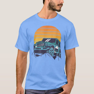 T-shirt Vintage Truck Retro Sunset 4x4 Car Off Road 3177
