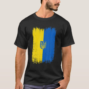 T-shirt Vintage Ukraine Ukrainien drapeau national patriot
