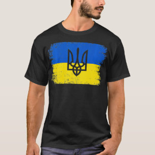 T-shirt Vintage Ukraine Ukrainien drapeau national patriot