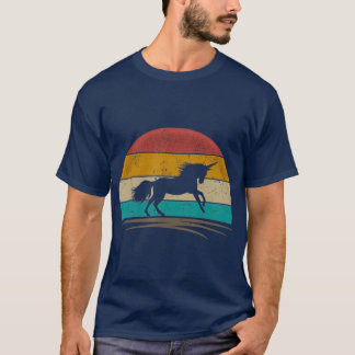 T-shirt Vintage Unicorn Retro Distressed Unicorn Lover