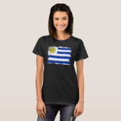 T-shirt Vintage Uruguay Flag Uruguayan Independence Day (Devant entier)