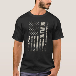 T-shirt Vintage US American Flag Bowling Premium
