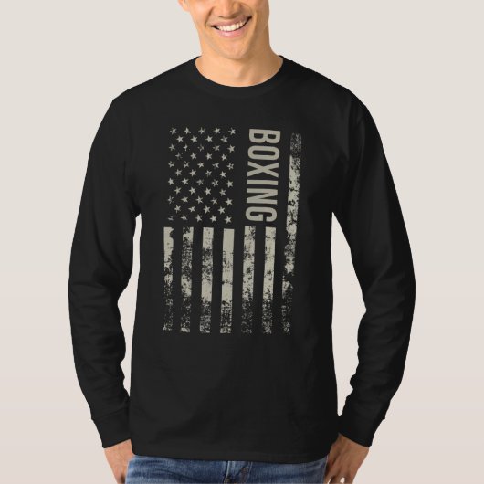T-shirt Vintage US American Flag Boxing (Devant)