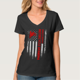 T-shirt Vintage Us Flag World S Okayest Motorcycle Dirt Bi