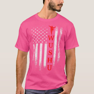 T-shirt Vintage Usa Kung Fu Drapeau américain Wushu Funny