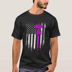 T-shirt Vintage Usa Lpn Licence Infirmière Pratique Améric