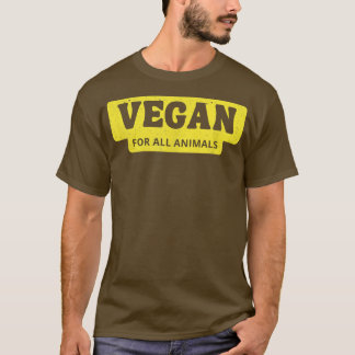 T-shirt Vintage Vegan, For All Animals, CrueltyFree Life F