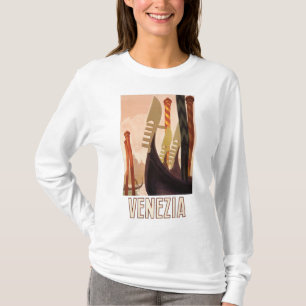 T-shirt Vintage Venezia Italie Voyage Art Venise Gondole