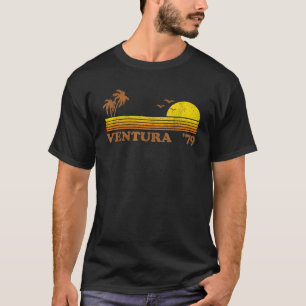 T-shirt Vintage Ventura Beach California Retro Sunset Surf