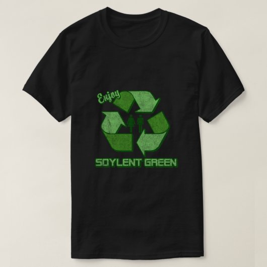 T-shirt Vintage vert soja (Design devant)