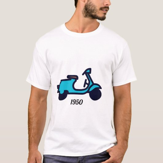T-shirt vintage vespa camiceta 1950 (Devant)