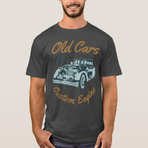 T-shirt Vintage vieille voiture personnalisée moteur typog
