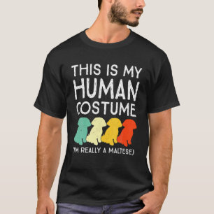 T-shirt Vintage Voici Mon Costume Humain Amoureux des chie