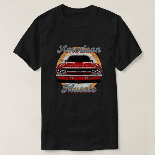 T-shirt Vintage voiture musculaire classique (Design devant)