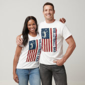 T-shirt Vintage Volleyball Dad Patriotic Flag Shirt Design (Unisexe)