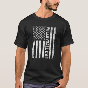 T-shirt Vintage Volleyball Papa USA Drapeau Fête des pèr