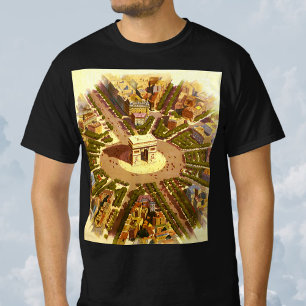 T-shirt Vintage voyage, Arc de Triomphe Paris France