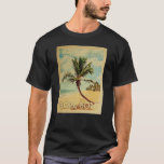 T-shirt Vintage voyage Bora Bora - Plage<br><div class="desc">T-shirt Bora Bora avec un palmier sur une plage de sable bleu ciel et océan. Ce tee-shirt Vintage cool Bora Bora fait un grand cadeau !</div>