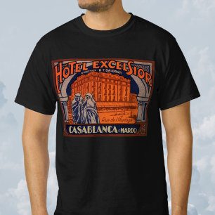 T-shirt Vintage voyage, Casablanca au Maroc, Afrique
