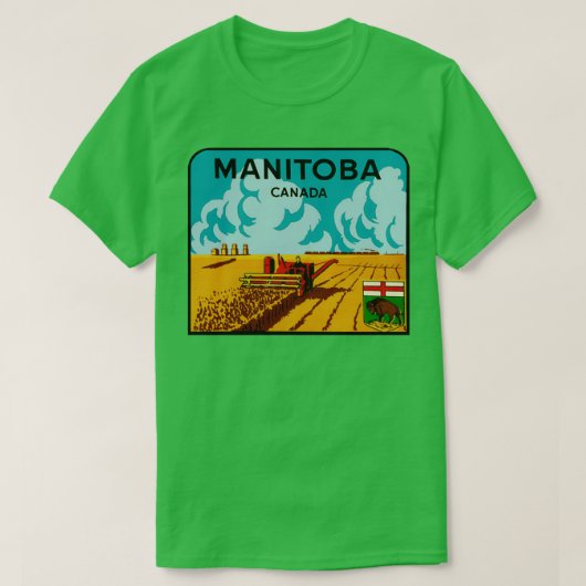 T-shirt Vintage voyage du Manitoba Canada (Design devant)