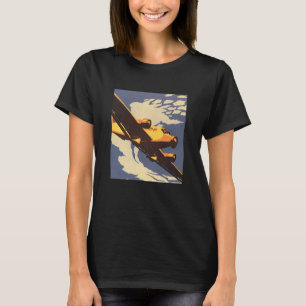 T-shirt Vintage voyage et transport Avion volant