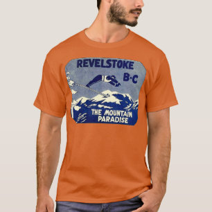 T-shirt Vintage voyage Revelstoke BC Ski Mountain Paradise