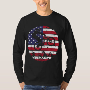 T-shirt Vintage VTT USA MTB Downhill Vélo Cadeau