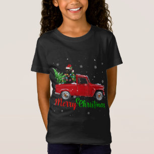 T-Shirt Vintage Wagon Christmass Tree sur voiture Xmas rou